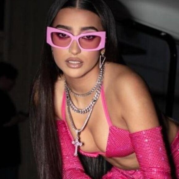 NEW GUCCI GG1412S 003 PINK SHIELD WOMEN SUNGLASSES GUCCI - Picture 1 of 12